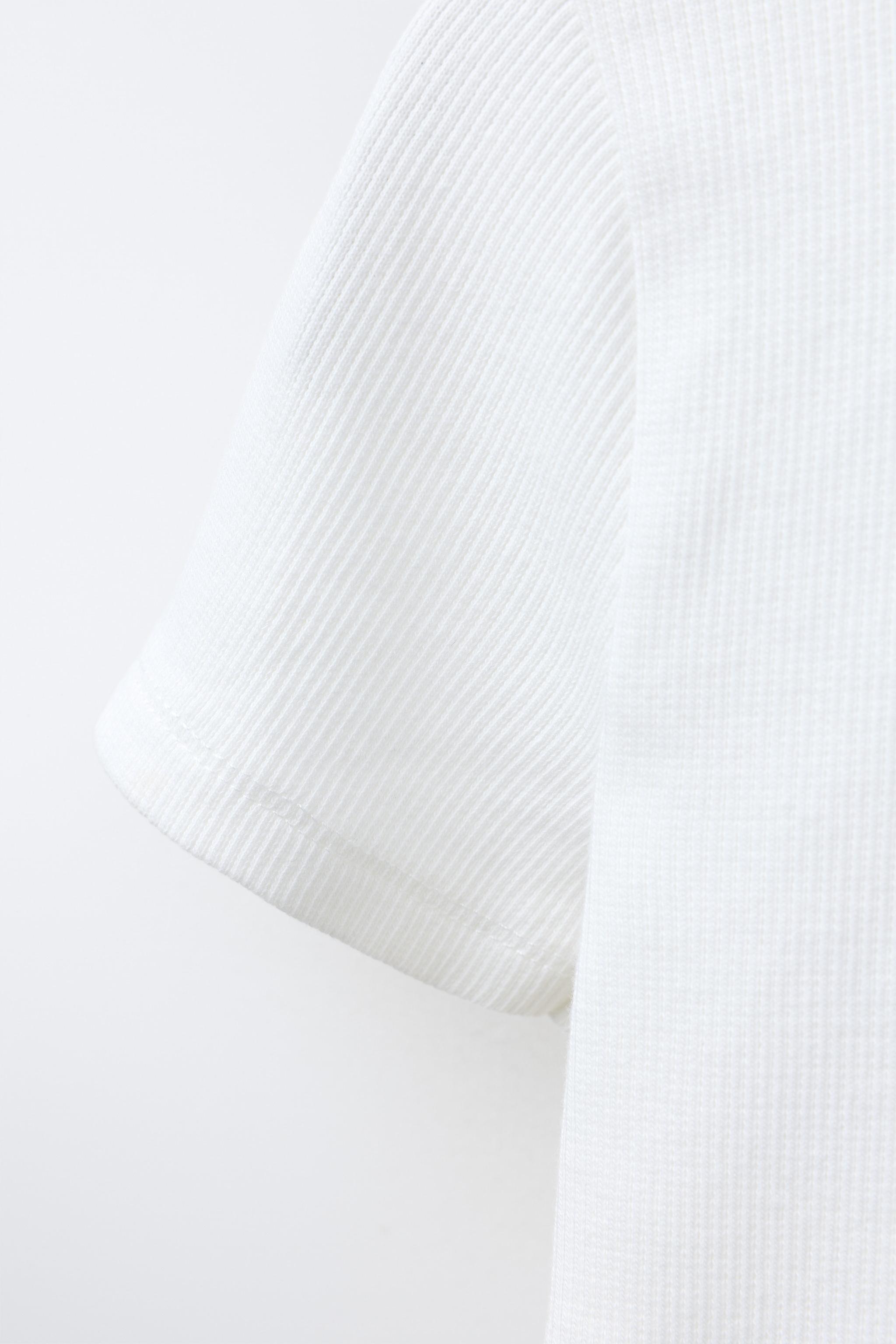 DOG PRINT RIBBED T-SHIRT